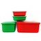 Miniature Storage Containers for 1:12 Scale Dollhouses, 4 pc, Christmas Colors Tote Boxes, Adorabilities